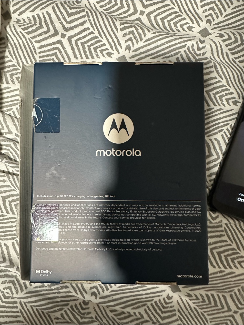 Motorola Moto G (2022) 5G Smartphone - Black - Picture 3 of 8